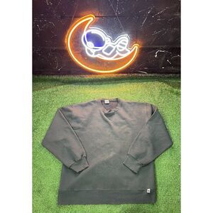 Vintage Russell Athletic Teal Green‎ Blank Plain Sweatshirt Crewneck Mens LG